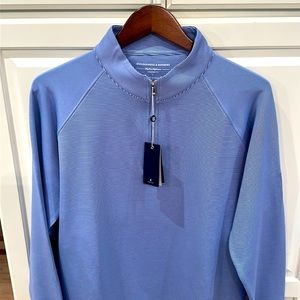 Holderness and Bourne Blue and White striped Pullover